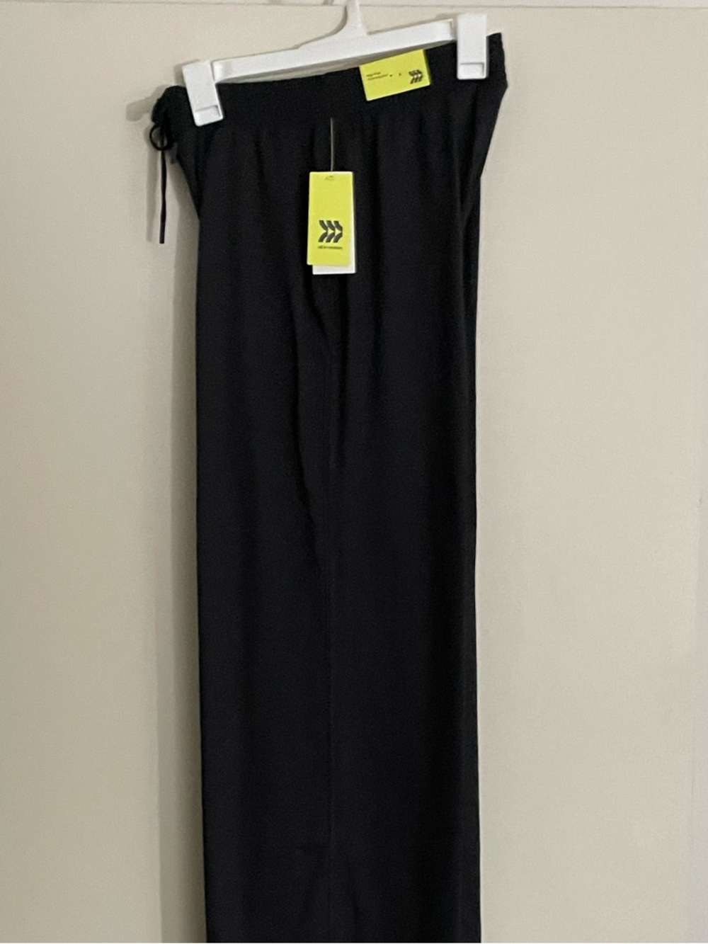 Black Drawstring Wide-Leg Pants